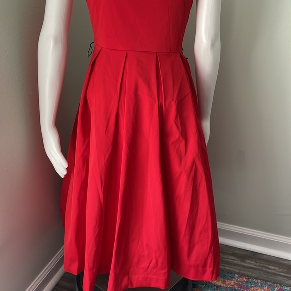 J. Crew Red Spaghetti Strap Dress (missing black Velvet Sash) NEW - Picture 10 of 14
